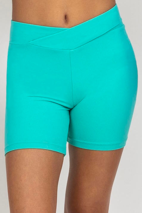 CROSSOVER SHORT in Aqua Green